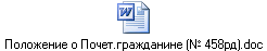 Положение о Почет.гражданине (№ 458рд).doc